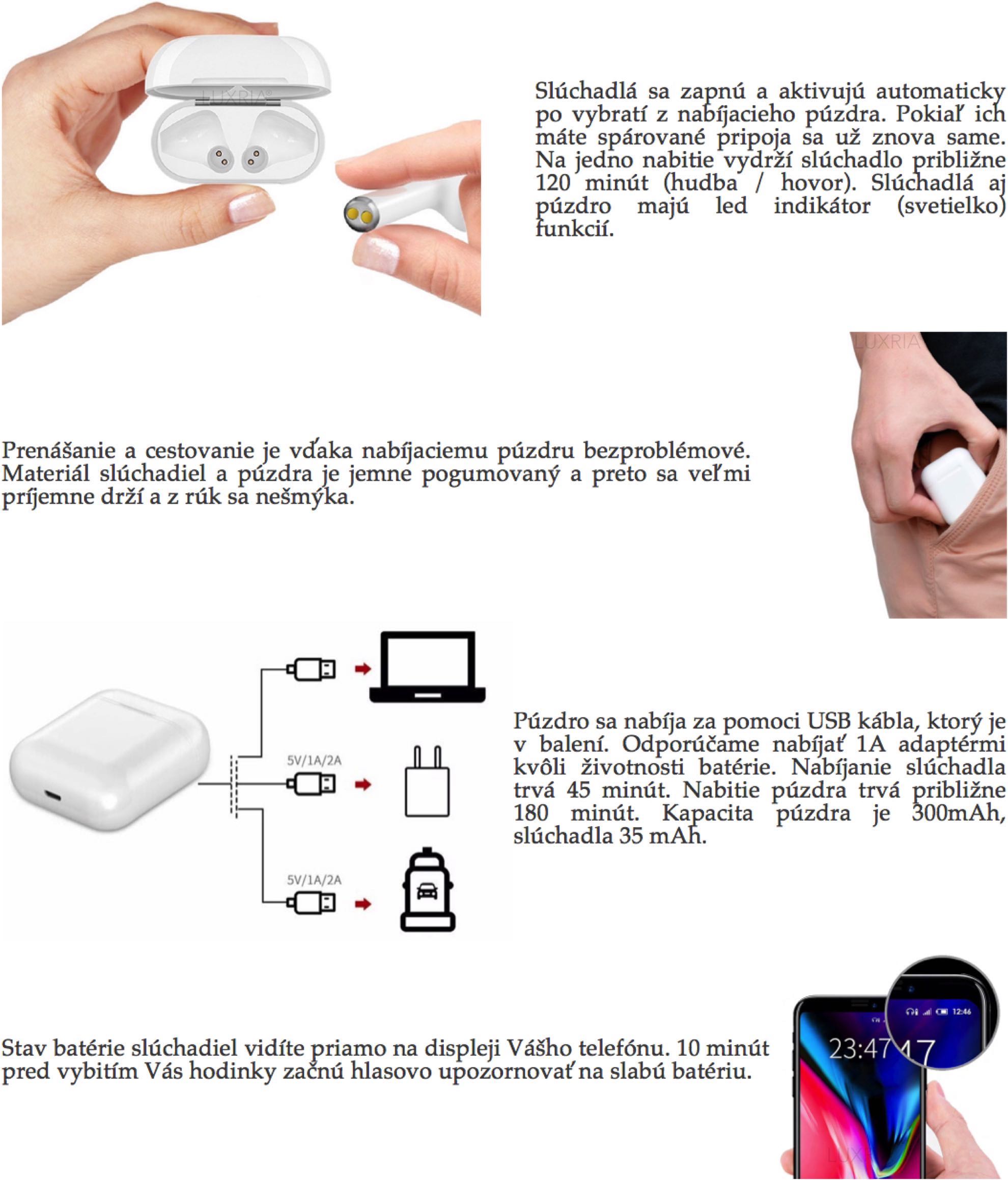 Luxria inpods 12 matte popis